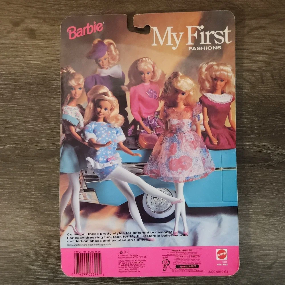 Vintage Mattel Barbie Fashions Lot of 3 MY FIRST 1990 #4860 #4853 #3399 NFRB NEW